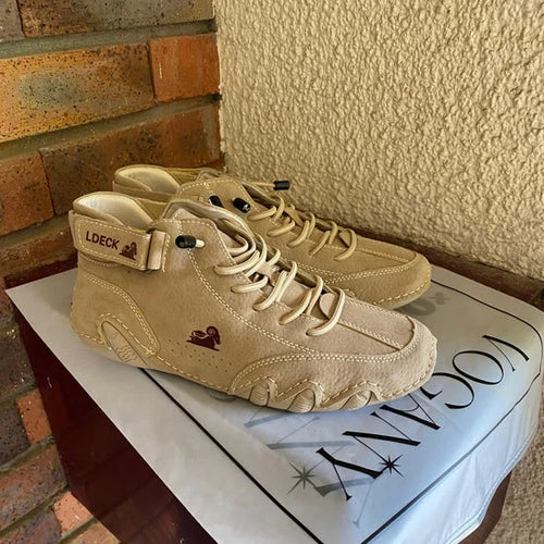 Chaussures Orthopédiques Respirantes en Cuir Vegan Semelle Plateforme Confort